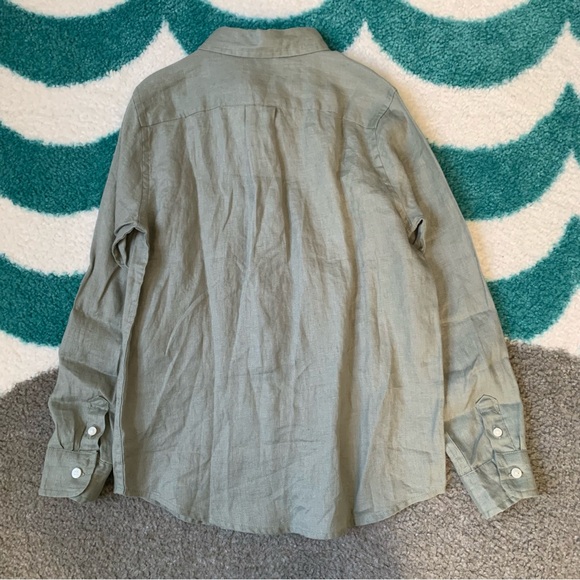 NWT -  Janie and Jack Linen Shirt (Sage) Size 7 - Picture 2 of 7